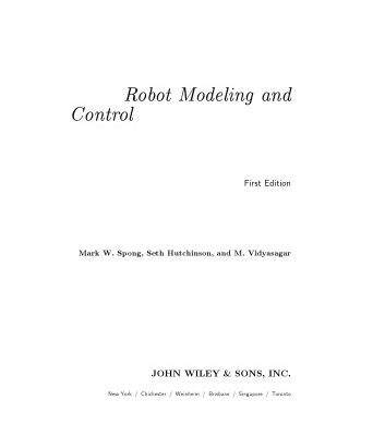 خرید و دانلود نسخه کامل کتاب Robot Modeling and Control