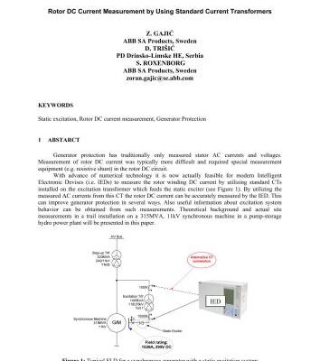 خرید و دانلود نسخه کامل کتاب Rotor DC Current Measurement by Using Standard Current Transformers