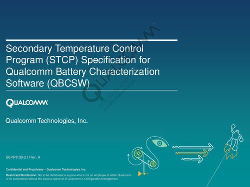 خرید و دانلود نسخه کامل کتاب Secondary Temperature Control Program (STCP) Specification for Qualcomm Battery Characterization Software (QBCSW)_69068c5d51b05.jpeg خرید و دانلود نسخه کامل کتاب Secondary Temperature Control Program (STCP) Specification for Qualcomm Battery Characterization Software (QBCSW)