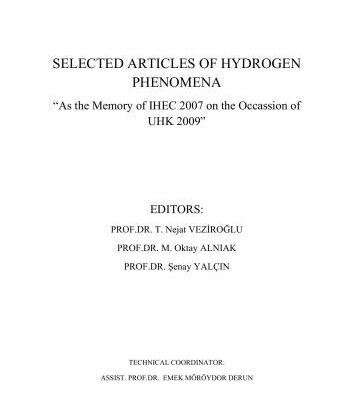خرید و دانلود نسخه کامل کتاب Selected Articles of Hydrogen Phenomena
