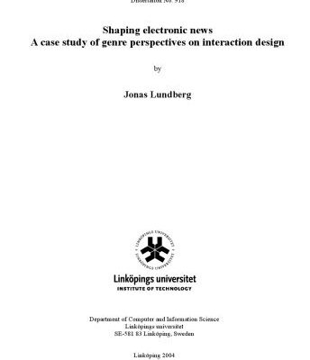 خرید و دانلود نسخه کامل کتاب Shaping electronic news : genre perspectives on interaction design