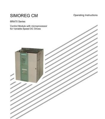 خرید و دانلود نسخه کامل کتاب Siemens. SIMOREG DC-Master. Series 6RA70. Operating instruction