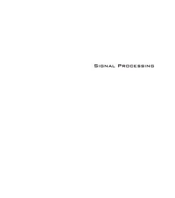 خرید و دانلود نسخه کامل کتاب Signal Processing
