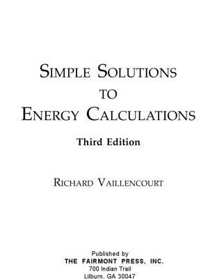 خرید و دانلود نسخه کامل کتاب Simple solutions to energy calculations