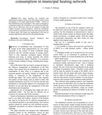خرید و دانلود نسخه کامل کتاب Simulation Model of Heat Distribution and Consumption in Municipal Heating Network