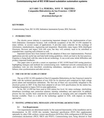 خرید و دانلود نسخه کامل کتاب Siquera. Commissioning test of IEC 6188 based substation automation systems