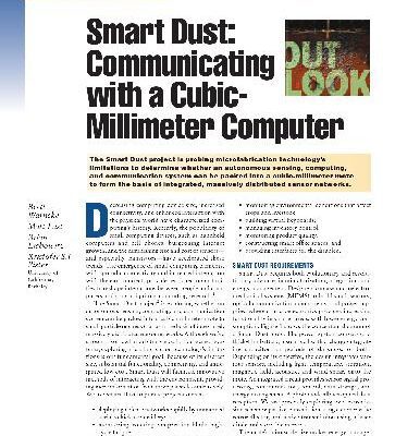 خرید و دانلود نسخه کامل کتاب Smart dust.Communicating with a cubic-millimeter computer
