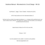 خرید و دانلود نسخه کامل کتاب Solution Manual – Microelectronic Circuit Design – 4th Edition