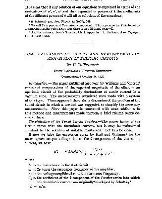 خرید و دانلود نسخه کامل کتاب Some Extensions of Theory and Measurements of Shot-Effect in Periodic Circuits