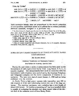خرید و دانلود نسخه کامل کتاب Some Recent Measurements of Trans-Atlantic Radio Transmission