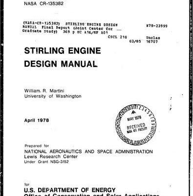 خرید و دانلود نسخه کامل کتاب Stirling Engine Design Manual