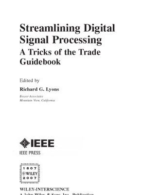 خرید و دانلود نسخه کامل کتاب Streamlining Digital Signal Processing: A Tricks of the Trade Guidebook