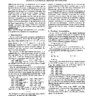خرید و دانلود نسخه کامل کتاب Strength reduction of multiplications by integer constants