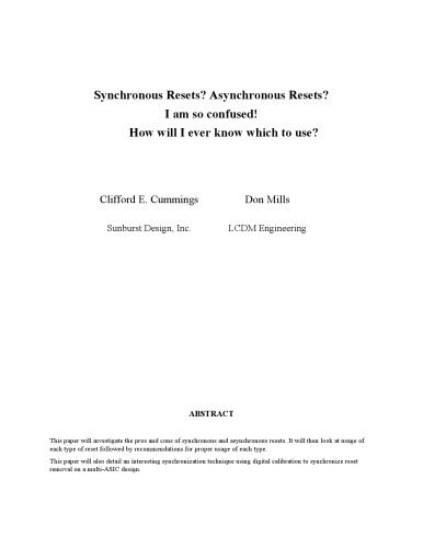 خرید و دانلود نسخه کامل کتاب Synchronous Resets? Asynchronous Resets? I am so confused! How will I ever know which to use?_69062961a3e68.jpeg خرید و دانلود نسخه کامل کتاب Synchronous Resets? Asynchronous Resets? I am so confused! How will I ever know which to use?