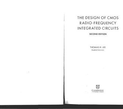 خرید و دانلود نسخه کامل کتاب The Design of CMOS Radio-Frequency Integrated Circuits, Second Edition