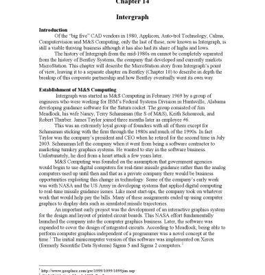 خرید و دانلود نسخه کامل کتاب The Engineering Design Revolution: Chapter 14: Intergraph [ONE CHAPTER ONLY]