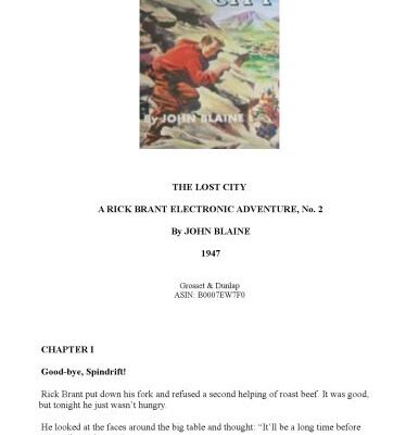 خرید و دانلود نسخه کامل کتاب The Lost City (A Rick Brant Electronic Adventure, 2)