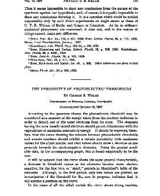 خرید و دانلود نسخه کامل کتاب The Periodicity of Photoelectric Thresholds