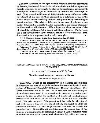 خرید و دانلود نسخه کامل کتاب The Radioactivity of Potassium, Rubidium and Other Elements