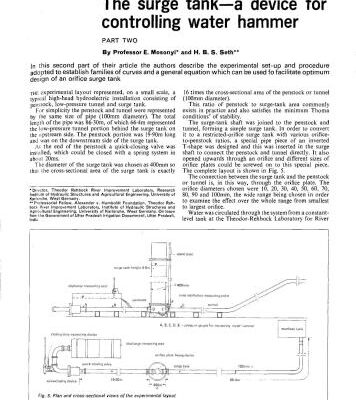 خرید و دانلود نسخه کامل کتاب The Surge Tank – A Device for Controlling Water Hammer Part II – WP&DC Issue March 1975