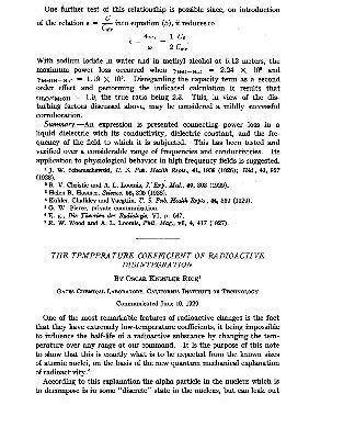 خرید و دانلود نسخه کامل کتاب The Temperature Coefficient of Radioactive Disintegration