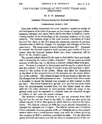 خرید و دانلود نسخه کامل کتاب The volume Changes of Five Gases under High Pressures