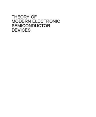 خرید و دانلود نسخه کامل کتاب Theory of Modern Electronic Semiconductor Devices