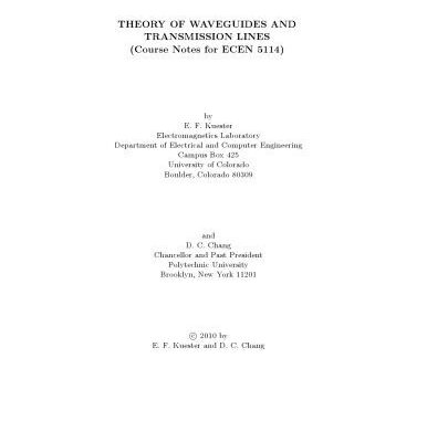 خرید و دانلود نسخه کامل کتاب THEORY OF WAVEGUIDES AND TRANSMISSION LINES