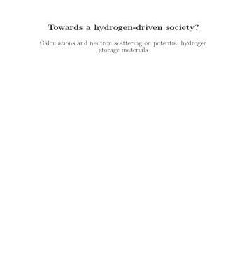 خرید و دانلود نسخه کامل کتاب Towards a Hydrogen-Driven Society? Calculations and Neutron Scattering on Potential Hydrogen Storage Materials