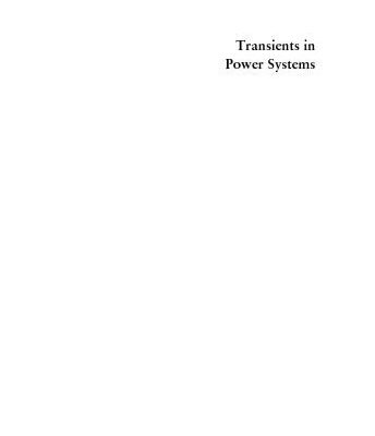 خرید و دانلود نسخه کامل کتاب Transients in Power Systems