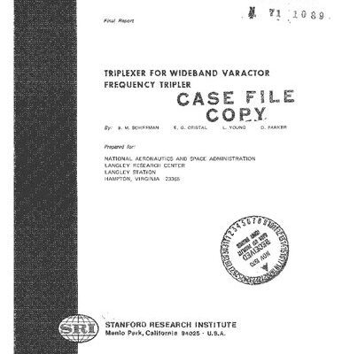 خرید و دانلود نسخه کامل کتاب Triplexer For Wideband Varactor Frequency