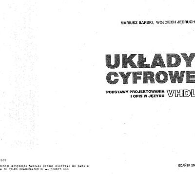 خرید و دانلود نسخه کامل کتاب Układy cyfrowe : podstawy projektowania i opis w języku VHDL