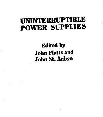 خرید و دانلود نسخه کامل کتاب Uninterruptible Power Supplies