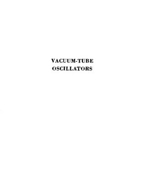 خرید و دانلود نسخه کامل کتاب Vacuum Tube Oscilators