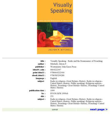 خرید و دانلود نسخه کامل کتاب Visually Speaking: Radio and the Renaissance of Preaching