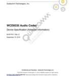 خرید و دانلود نسخه کامل کتاب WCD9335 Audio Codec Device Specification (Advance Information)
