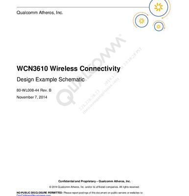 خرید و دانلود نسخه کامل کتاب WCN3610 Wireless Connectivity Design Example Schematic