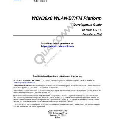 خرید و دانلود نسخه کامل کتاب WCN36x0 WLAN/BT/FM Platform Development Guide