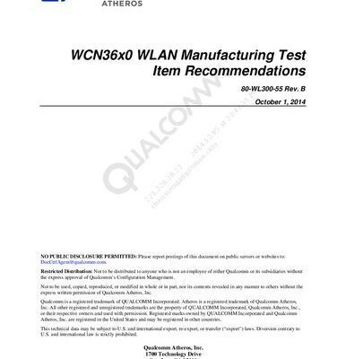 خرید و دانلود نسخه کامل کتاب WCN36x0 WLAN Manufacturing Test Item Recommendations