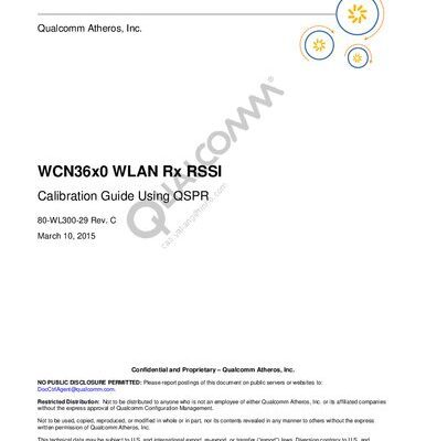 خرید و دانلود نسخه کامل کتاب WCN36x0 WLAN Rx RSSI Calibration Guide Using QSPR