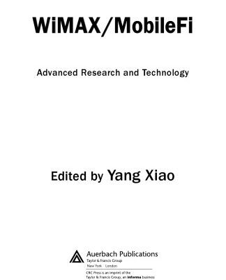 خرید و دانلود نسخه کامل کتاب WiMAX-MobileFi: advanced research and technology