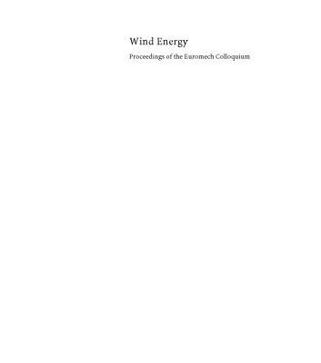 خرید و دانلود نسخه کامل کتاب Wind energy: proceedings of the Euromech colloquium