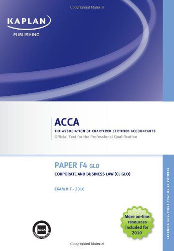 خرید و دانلود نسخه کامل کتاب F4 Corporate and Business Law CL (GLO): Exam Kit