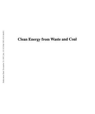 خرید و دانلود نسخه کامل کتاب Clean Energy from Waste and Coal
