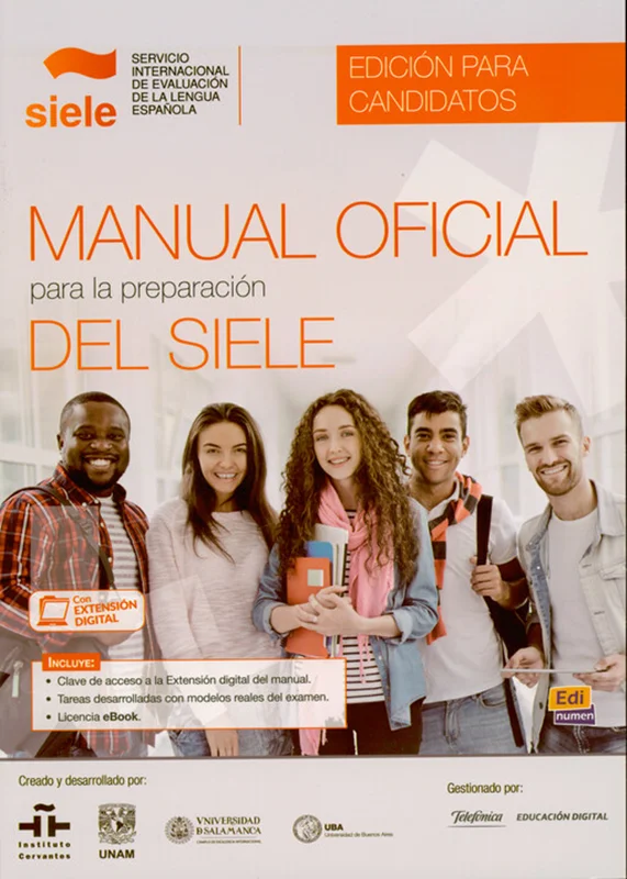 4aa232 خرید و دانلود نسخه کامل کتاب (edición para candidatos) Manual oficial para la preparación del SIELE کتاب دانش آموز به همراه فایل صوتی - تصویر 1