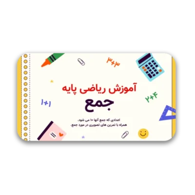 خرید و دانلود نسخه کامل قالب پاورپوینت آموزش ریاضی ابتدایی – آموزش جمع