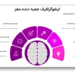 خرید و دانلود نسخه کامل قالب پاورپوینت اینفوگرافیک مغز | طراحی حرفه‌ای برای ارائه‌های مدیریتی و خلاقانه