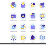 خرید و دانلود نسخه کامل مجموعه 105 آیکون وکتور با موضوع بیت کوین – مناسب برای طراحان گرافیکی