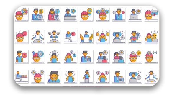 Psychology-Vector-600x322 خرید و دانلود نسخه کامل وکتور روانشناسی و سلامت روان | ۴۳۰ فایل SVG حرفهای برای طراحی، پاورپوینت و چاپ - تصویر 1