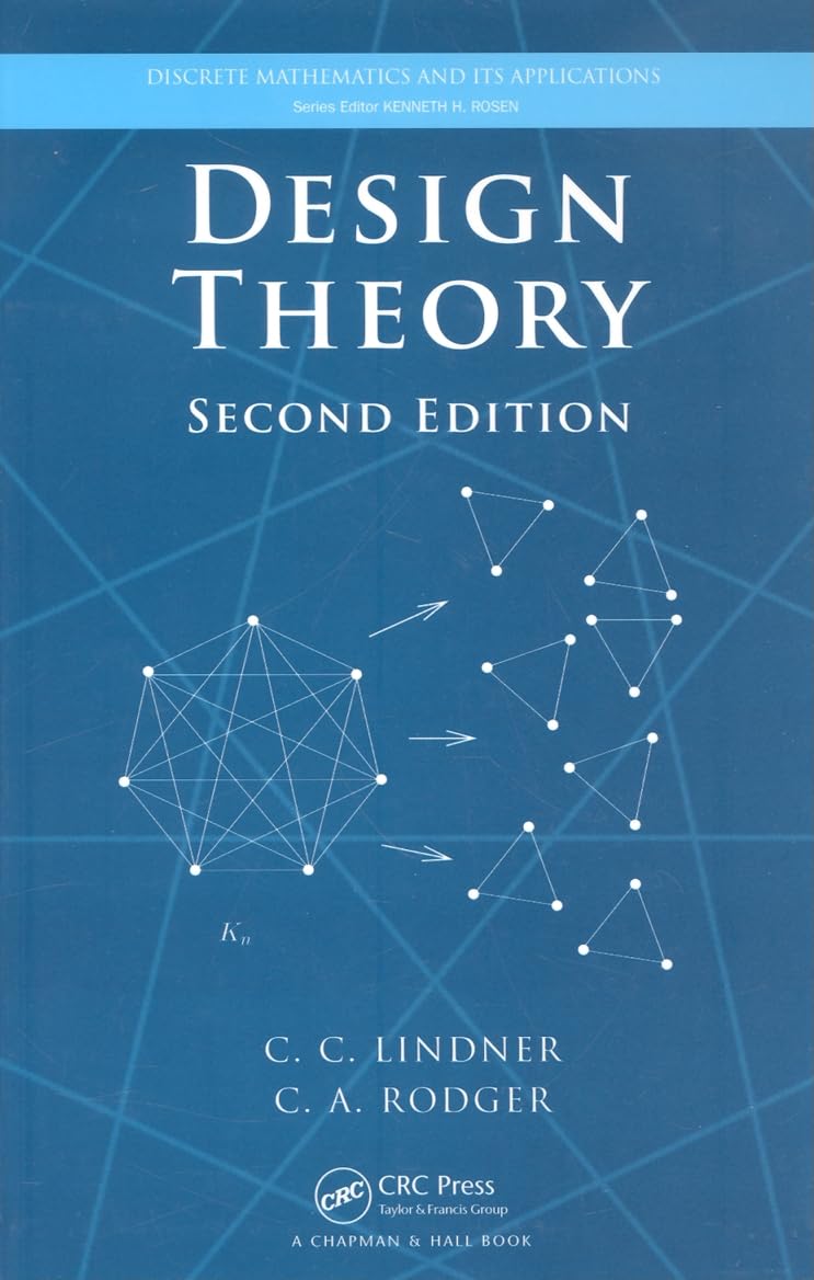 616tt9B5O3L._SL1168_ دانلود کتاب Design Theory (Discrete Mathematics and Its Applications) 2nd Edition